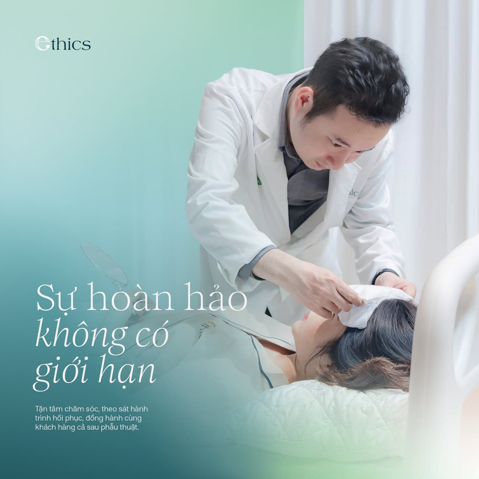 Dr. Ethics provides customer care during the post-operative recovery period